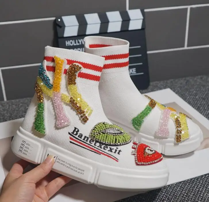 Стрейчевые вязаные носки обувь высокой степени для помощи новинка 2021