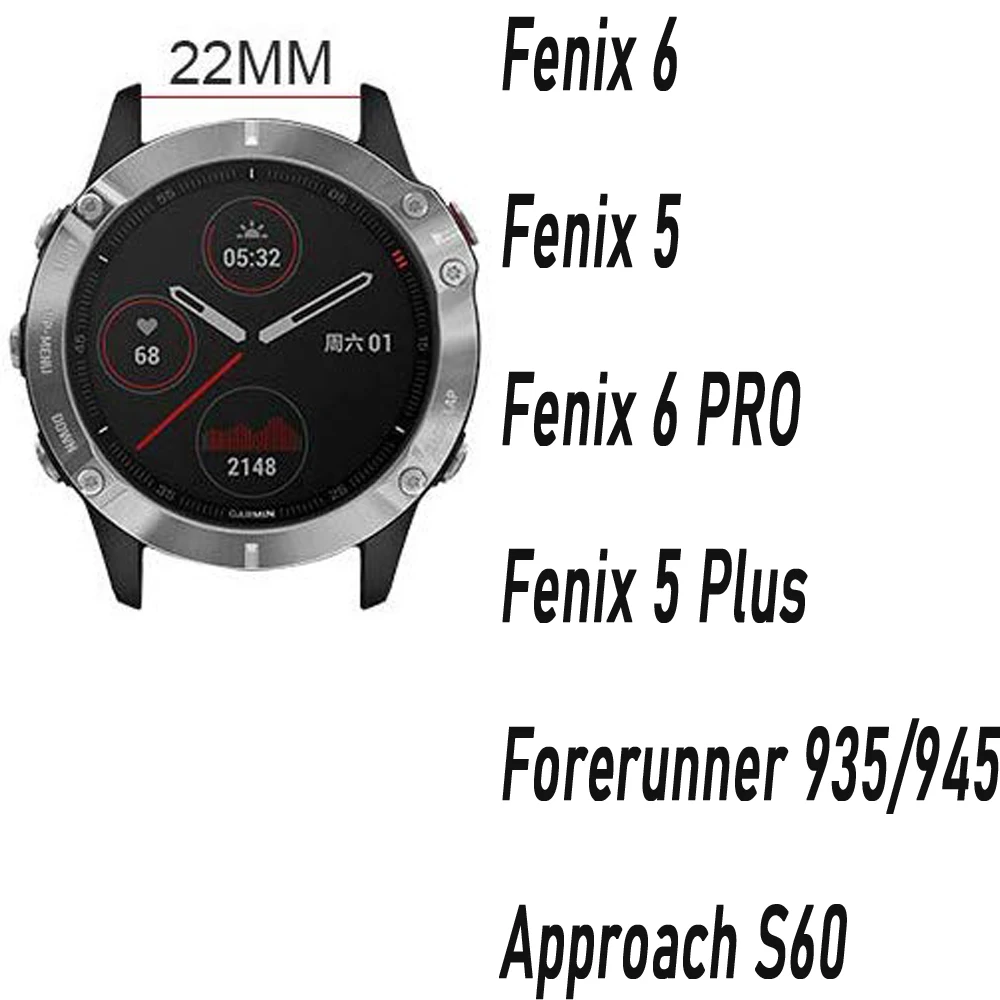 

For Garmin fenix 6 6 pro 5 5 Plus Approach S60 Triathlon watch silicone quick disassembly comfortable Accessories wristband