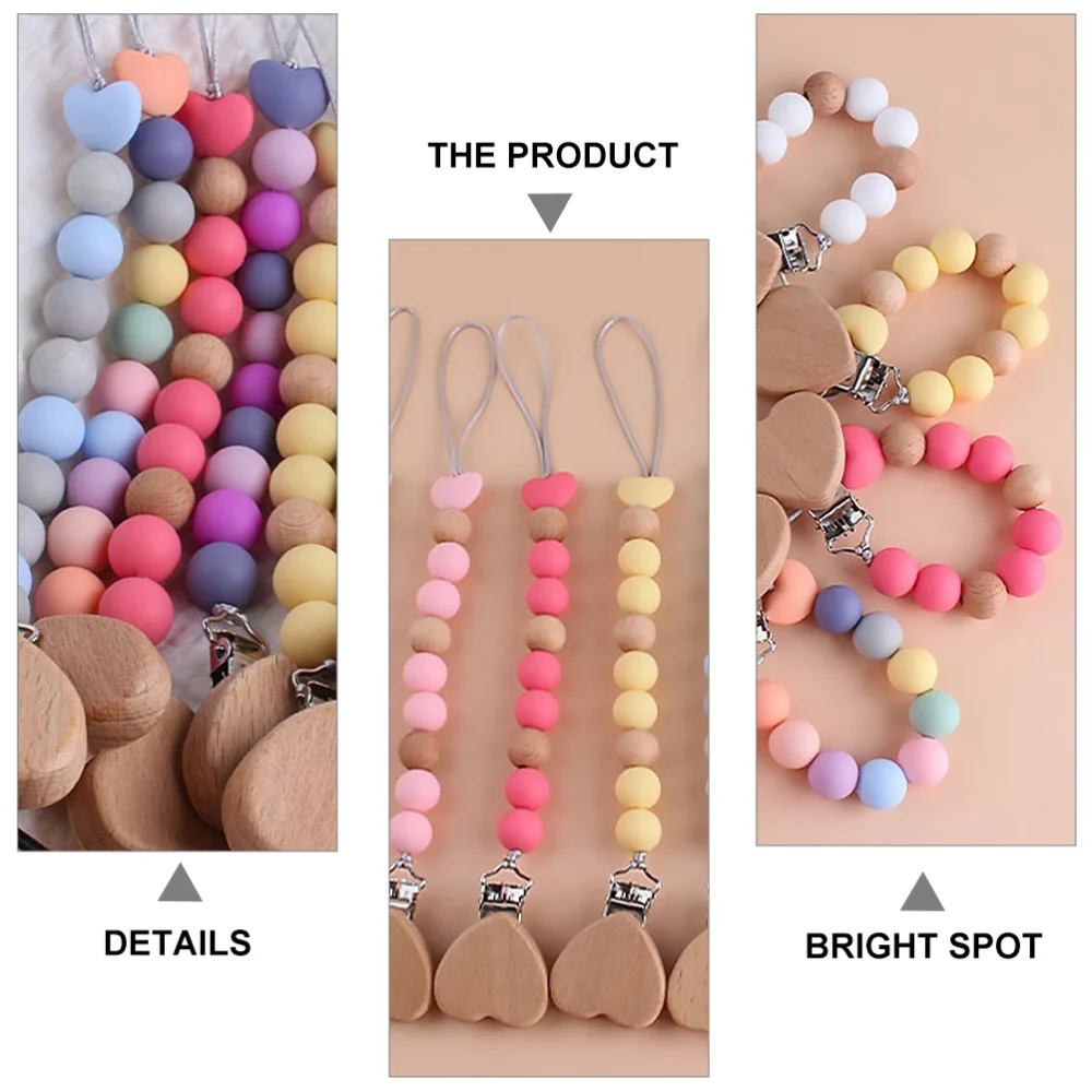 

Love Pacifier Clip Infant Teething Chain Baby Stroller Teether Pendant Chain
