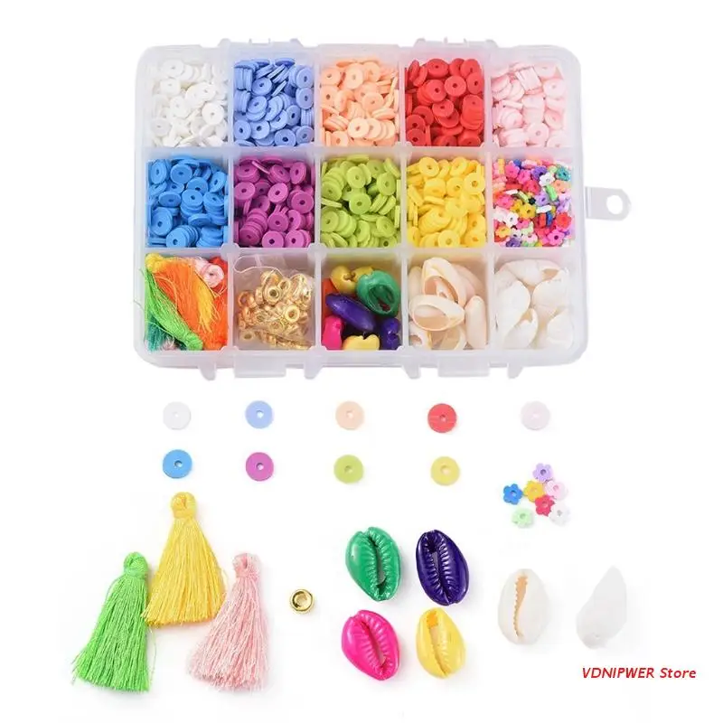 

1 коробка, разноцветные бусины из полимерной глины