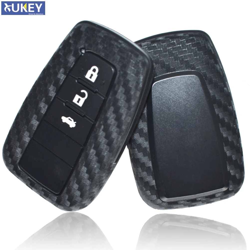 Стильный автомобильный смарт-чехол для ключа из углеродного волокна чехол Toyota