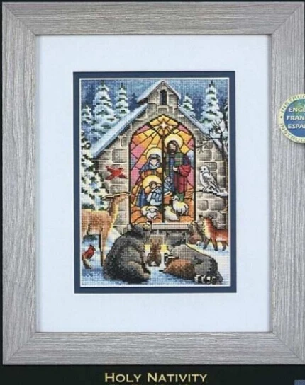

14/22/25ct Beautiful Lovely Counted Cross Stitch Kit Holy Nativity The Birth of Christ Jesus Religion God dim 08787