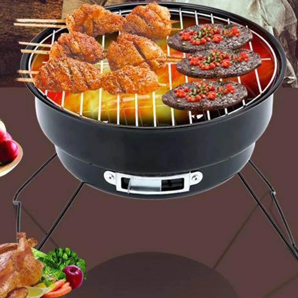 Нержавеющая сталь Шашлык Из мяса портативная круглая сетка для гриля пищевая сетка