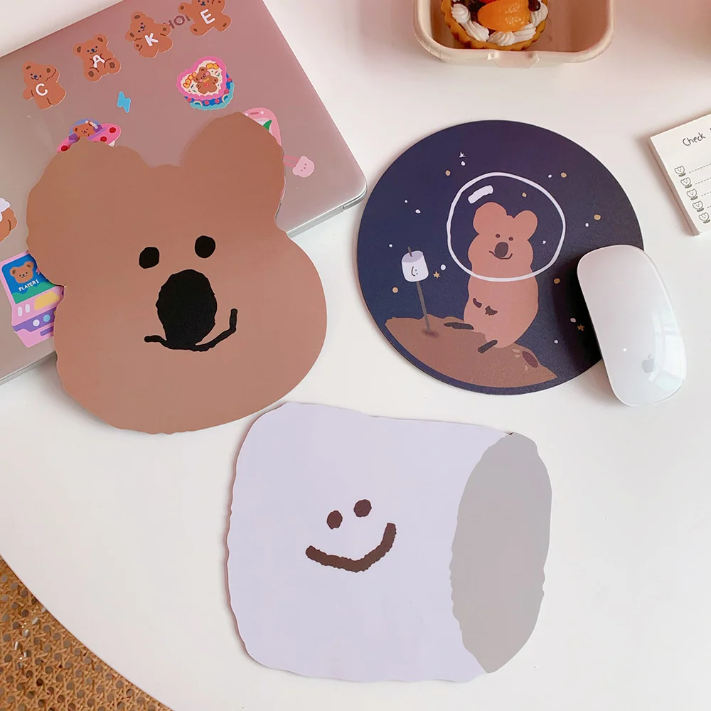 Корея Ins простой милый мультяшный Koala Smiley коврик для мыши портативный девушка