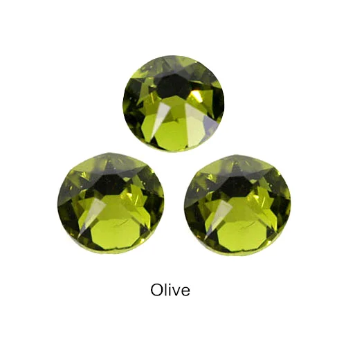 Olive 2088 граненые Стразы отличного качества для ногтей с плоской задней поверхностью, много цветов, стразы для украшения ногтей Y3813 - Цвет: Olive