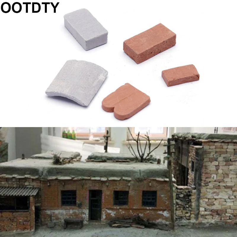 100/80 шт. 1/16 1/35 миниатюрная кирпичная плитка сцена модель DIY песочный стол ручная