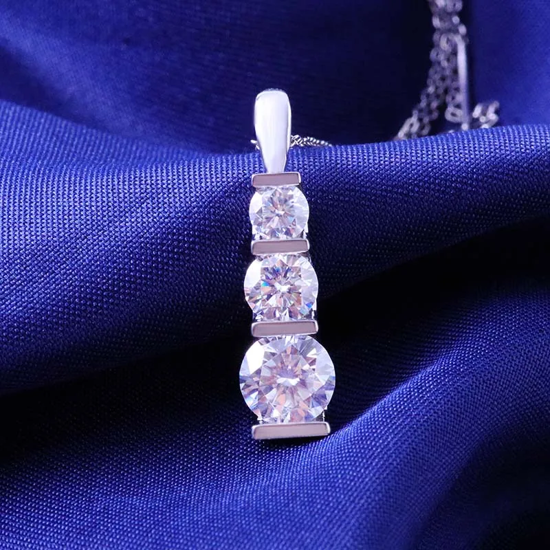 Оптовая цена 4 мм 5 6 ctw 1.8ct EF color VVS1 lab grown moissanite 14k белый золотой кулон только для