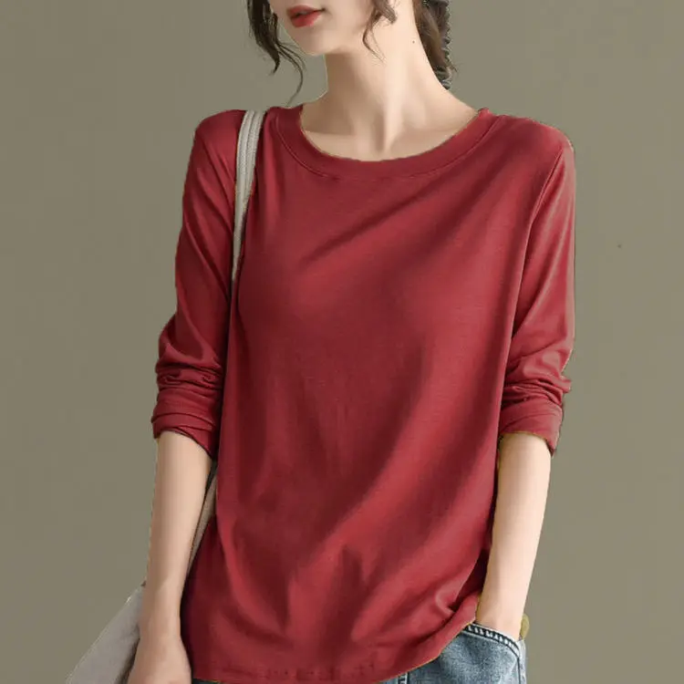 

Aesthetic Woman Tshirts Clothing Long Sleeve Turtlenecks For Women T-shirt Women's T Shirts Winter Top Summer Elegant Y2k Tops