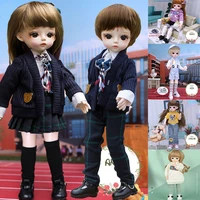 30cm fashion bjd dolls 18 joints beauty make up girls diy bjd dolls with clothes suit handmade removable eyeball childrens toys