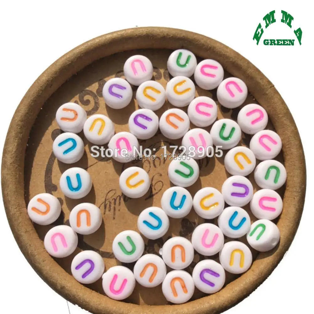 

Letter Beads for Kids Colorful Beads 4*7mm 200pcs Acrylic Round Beads Separate Alphabet Beads Letters Beads for Jewelry making