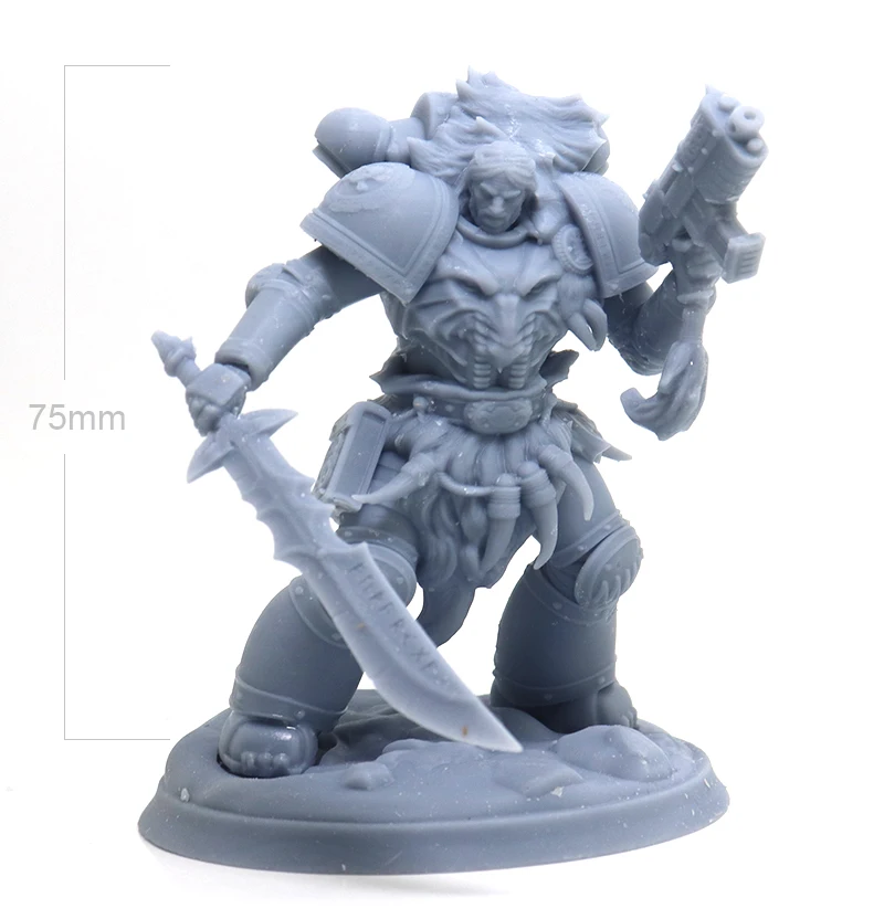 

1/24 75mm Resin Model Figure Kits Space Wolf Sculpture Unpainted No Color RW-266