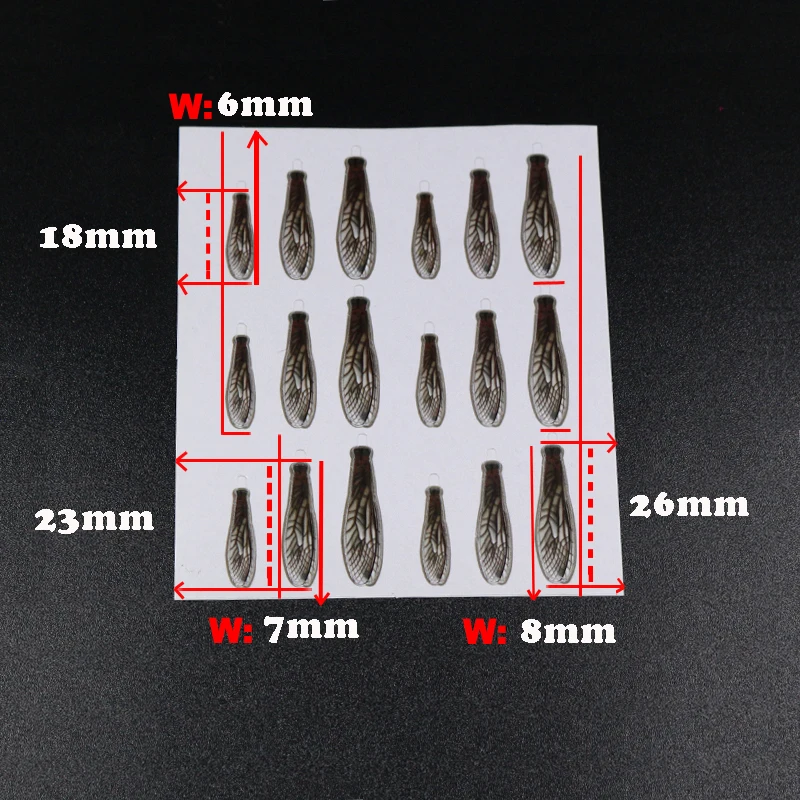 Royal Sissi 36pcs/bag realistic adult stonefly wings non-adhesive trout fishing dry fly tying materials pre-cut fly tying wings