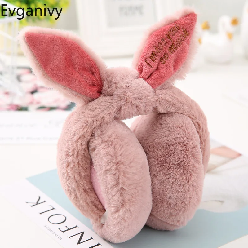 Новые модные плюшевые женские наушники теплые меховые для девочек зимние