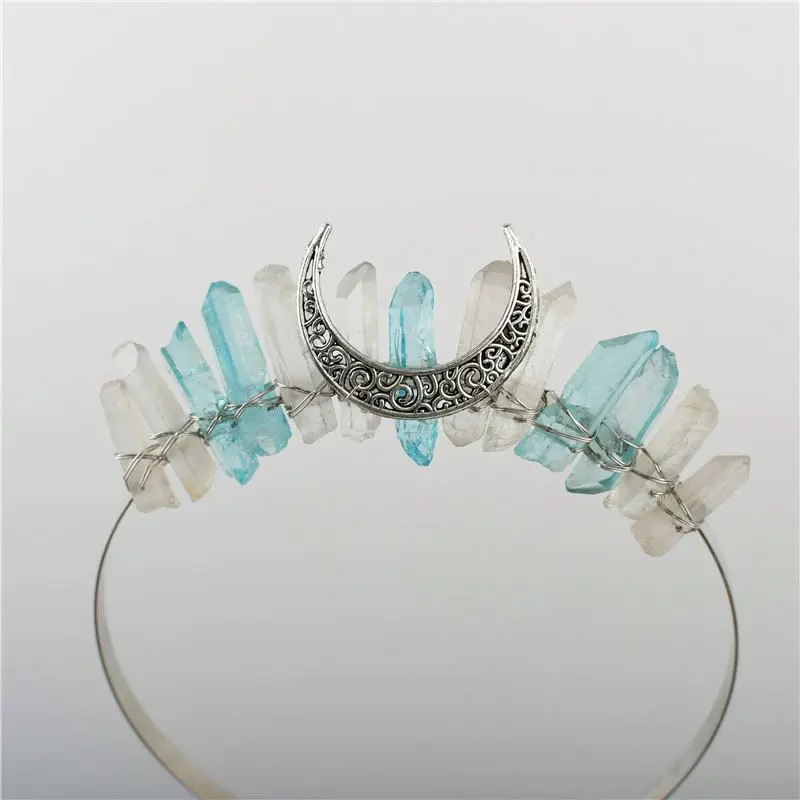 

Kids Moon Crystal Bejeweled Hair Headband Party Hairband Bedazzled Padded Rhinestone Headbands