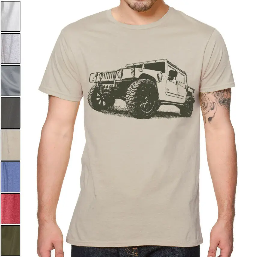 Американский масл кар H1 пикапа Хаммер внедорожных хлопковая Футболка