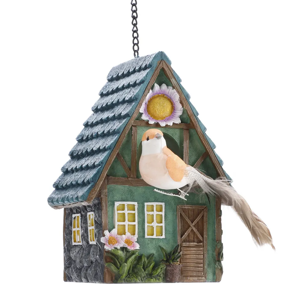 

Resting Place DIY House Birdhouse Box Garden Decor Creative Feeding Ornaments Aperture 4 Cm 1PC Home Yard Decoration Bird's Nest