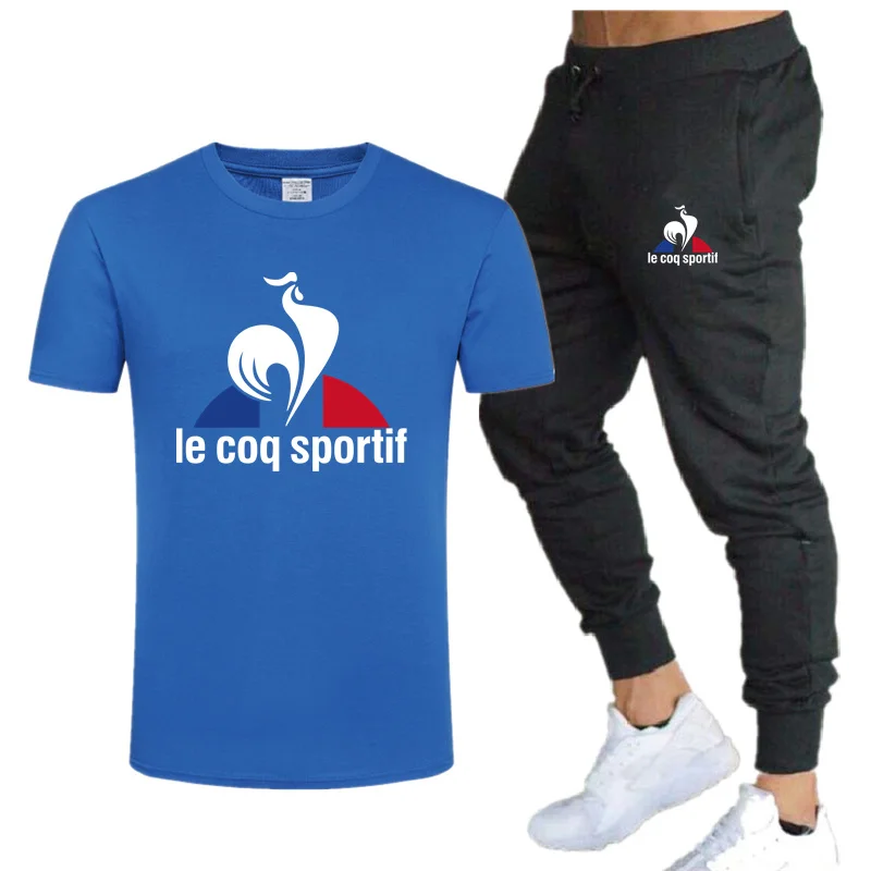 

The Summer Of 2021 New Color Print T-Shirt + Tracksuit Casual Two-Piece Set Combination, Men's Casual Suit, Men's Sports Suit