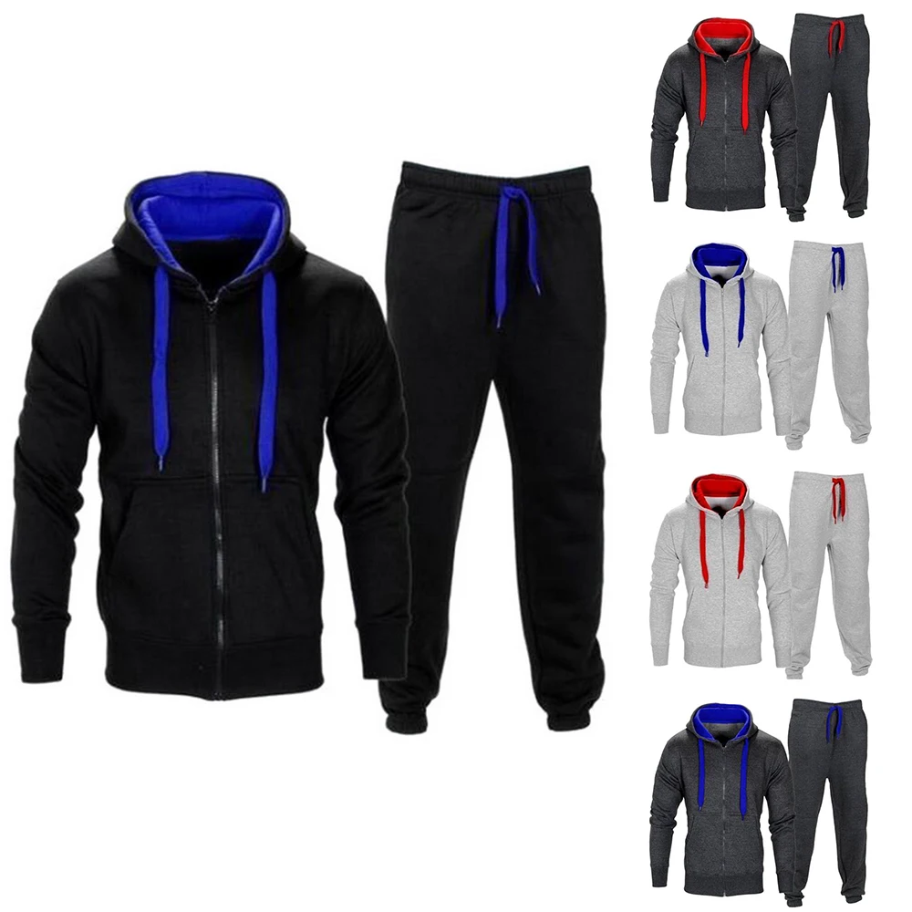 Мужской спортивный костюм LAAMEI комплект из 2 предметов толстовка на молнии с