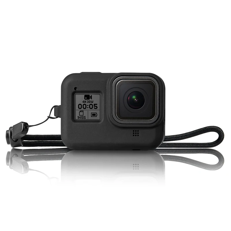 Черный противоударный силиконовый чехол для спортивной камеры Go Pro Hero