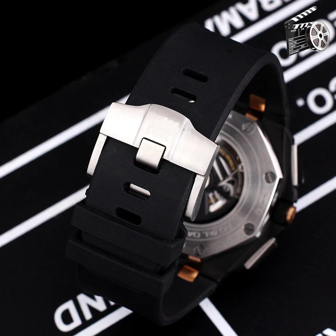 

2020 Luxury Brand New Men Full Black Case Automatic Mechanical Sapphire Rubber Stainless Steel Watches Limited Sport ETA3126