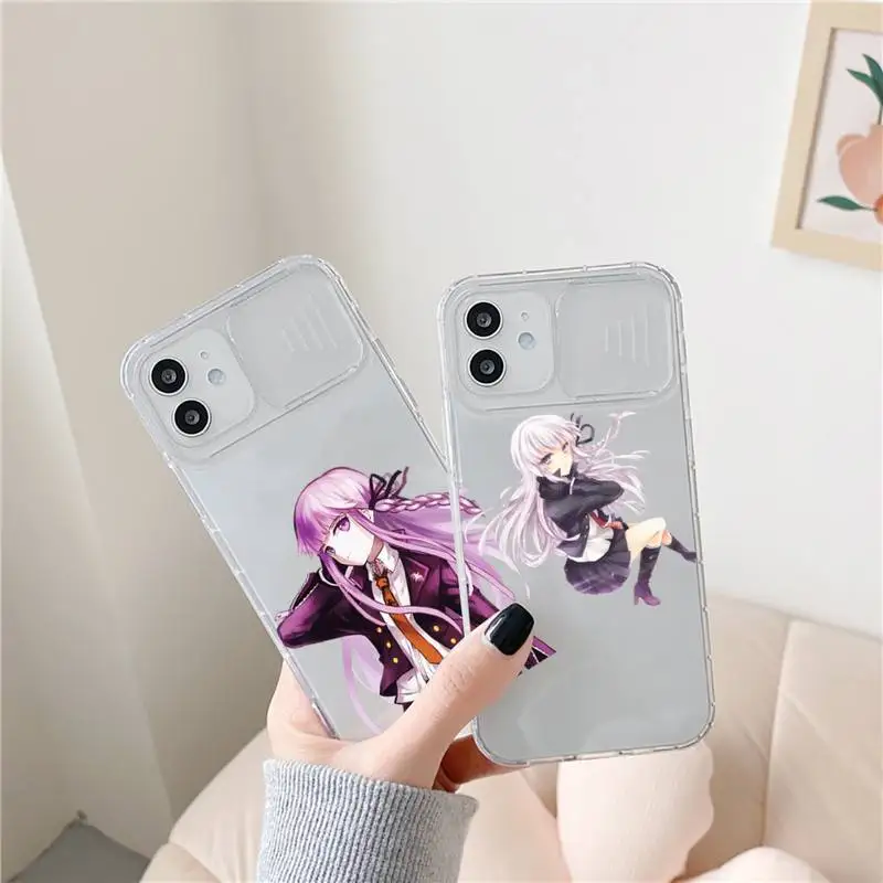 

Danganronpa Phone Case transparent For iPhone 7 8 11 12 X XS XR MINI Pro Max Plus Slide Camera Lens Protect