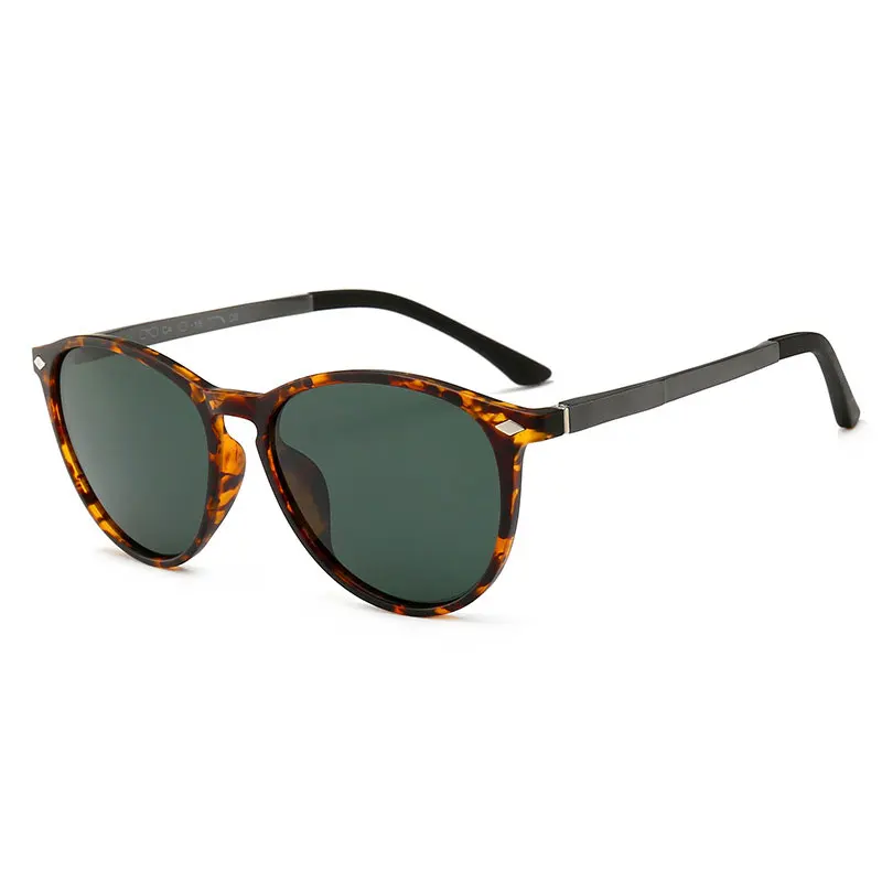 Reven Jate Men Women Classic Retro Rivet Polarized Sunglasses TR90 Legs Lighter Design Oval Frame UV400 Protection 9900