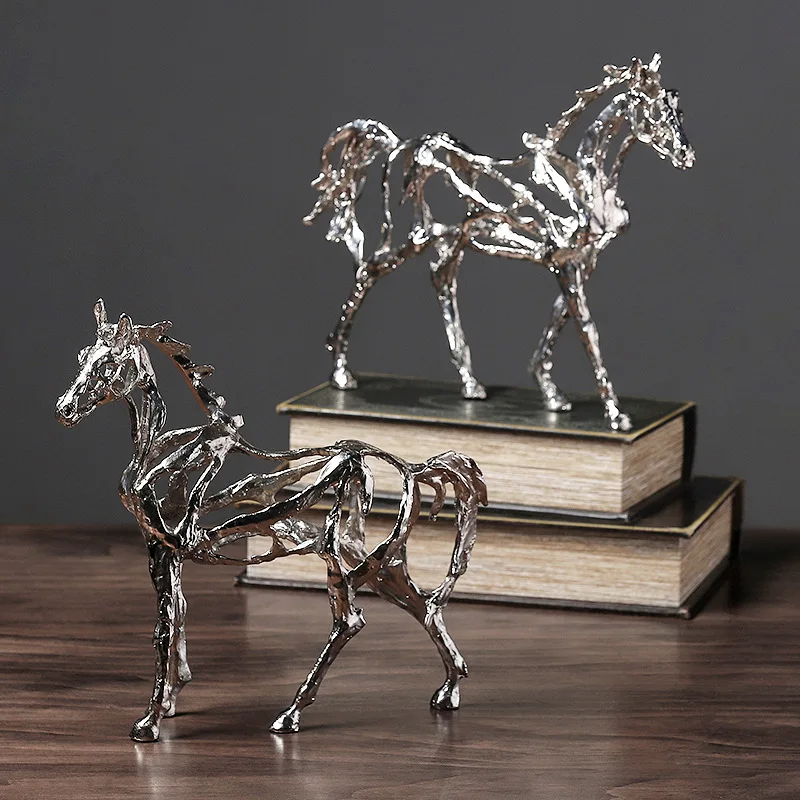 

Home Decor Electroplating Horse Decoration Living Room Art TV Cabinet Ornaments Handicraft Interior Desk Porch Decor Bedroom