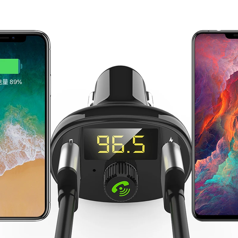 Автомобильный MP3 плеер FM модулятор с Bluetooth двумя USB портами|FM-трансмиттеры| |