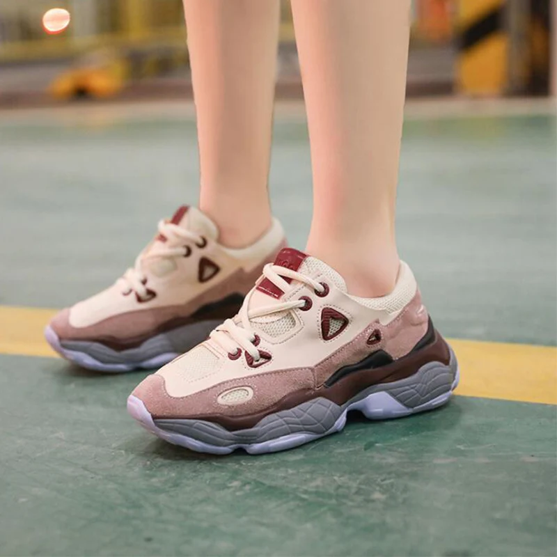 Прямая поставка женский кроссовки на толстой подошве увеличивающие рост 5 см