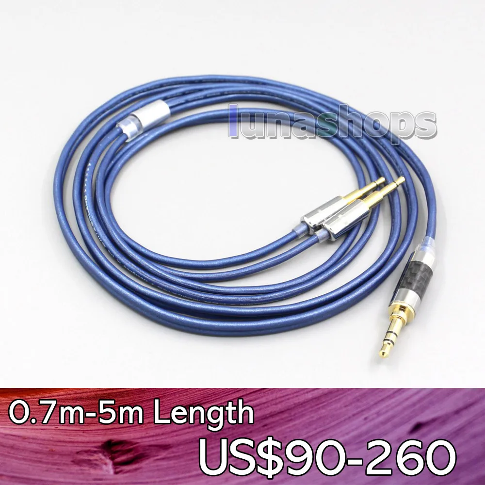 

LN006446 Blue 99% Pure Silver XLR Earphone Cable For Abyss Diana Acoustic Research AR-H1 Advanced Alpha GT-R Zenith PMx2