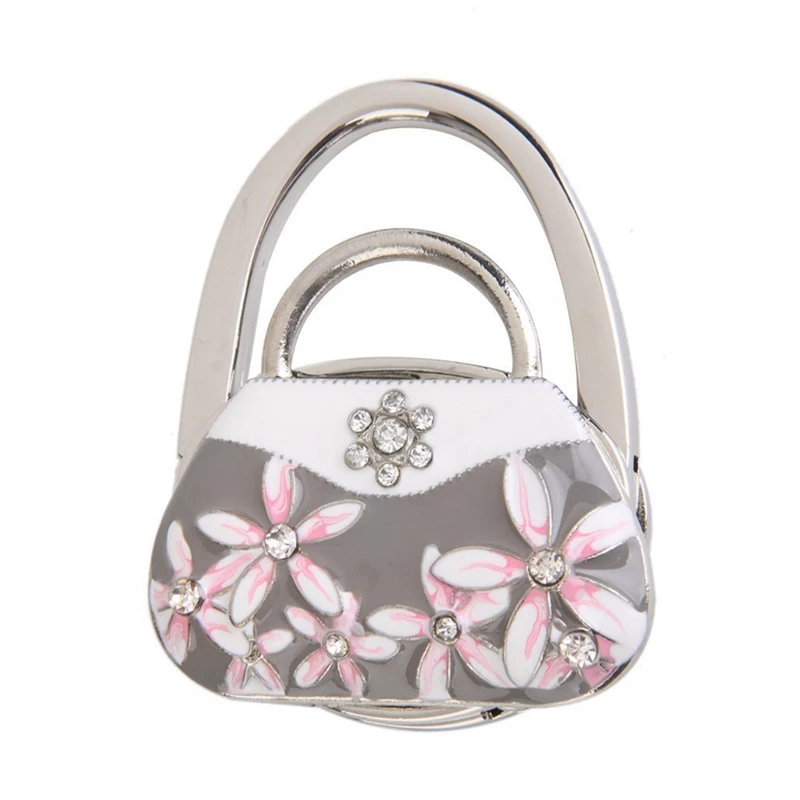 

2 Pcs Metal Folding Foldable Handbag Purse Table Hook