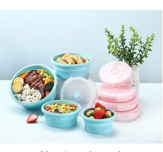 Многофункциональная силиконовая коробка для ленча складной &quotЛанч-бокс&quot Еда