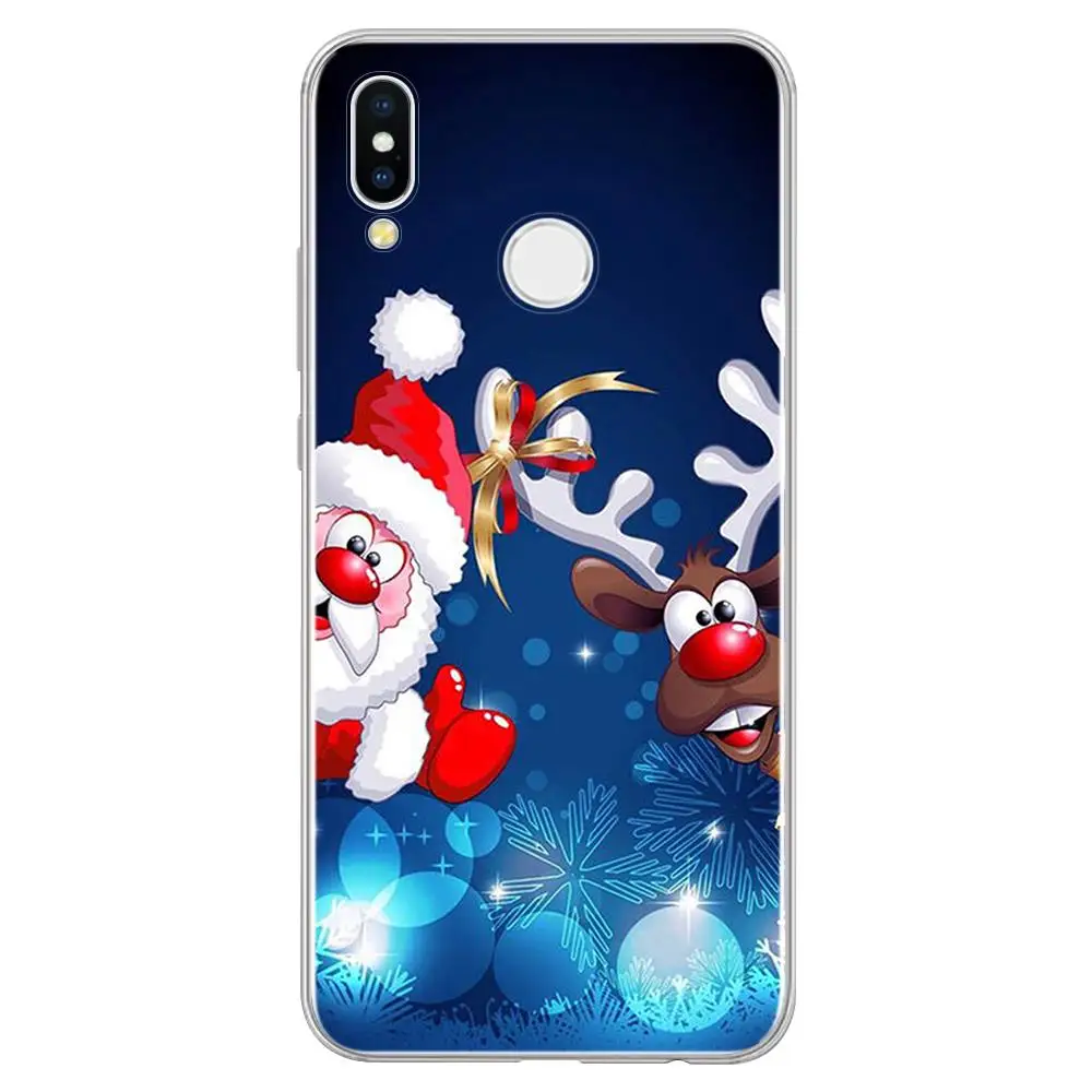 Чехол для huawei Y9 Prime Y9 Y5 Y7 Y6 Pro Nova 5 5i Pro 4 4e 3 3e 3i крышка из прозрачного Рождество Санта Клаус Fundas