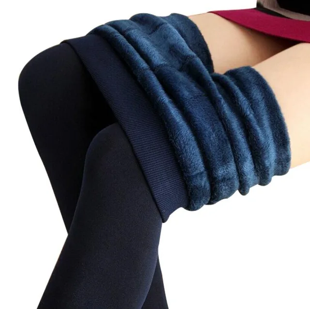 K018 Warm Navy Зимние леггинсы, вязанные бархатные повседневные леггинсы, новые высокие эластичные утолщенные женские теплые черные штаны, обтягивающие штаны для женщин, леггинсы - Цвет: K018 Warm Navy