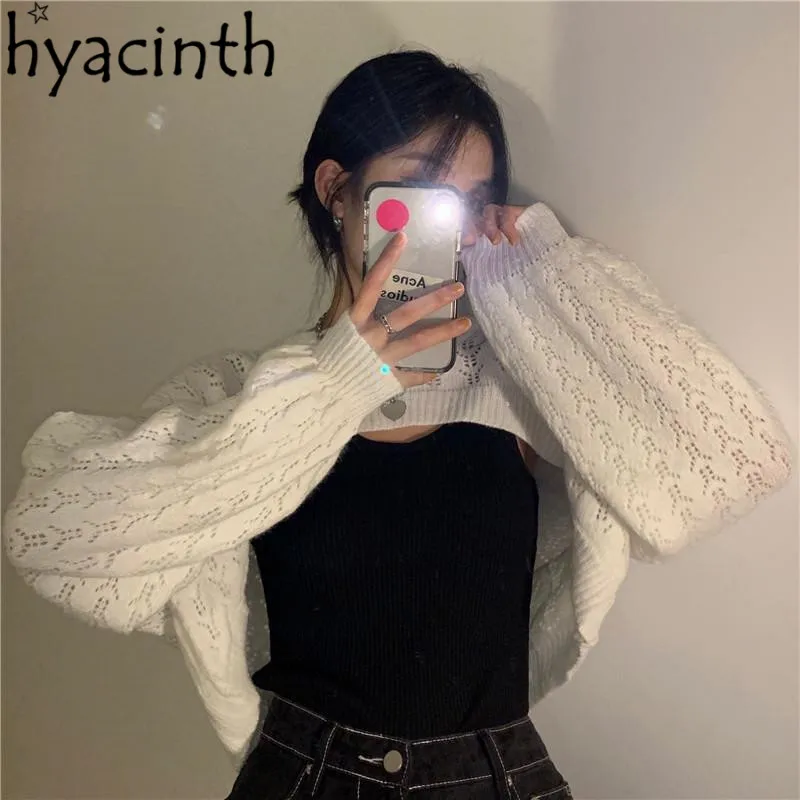 

2021 Women\u2019s Pullovers Casual Long Sleeve Knitted Smock Fashion Solid Color Round Neck Exposed Navel Knitwear