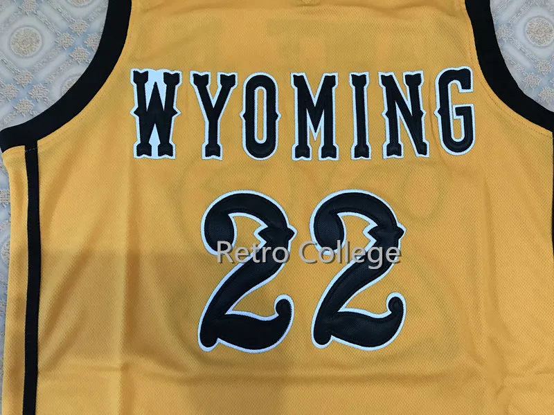 

22 Larry Nance Jr Wyoming Basketball Jersey Mens embroidery Stitched Custom Any Number Name jerseys