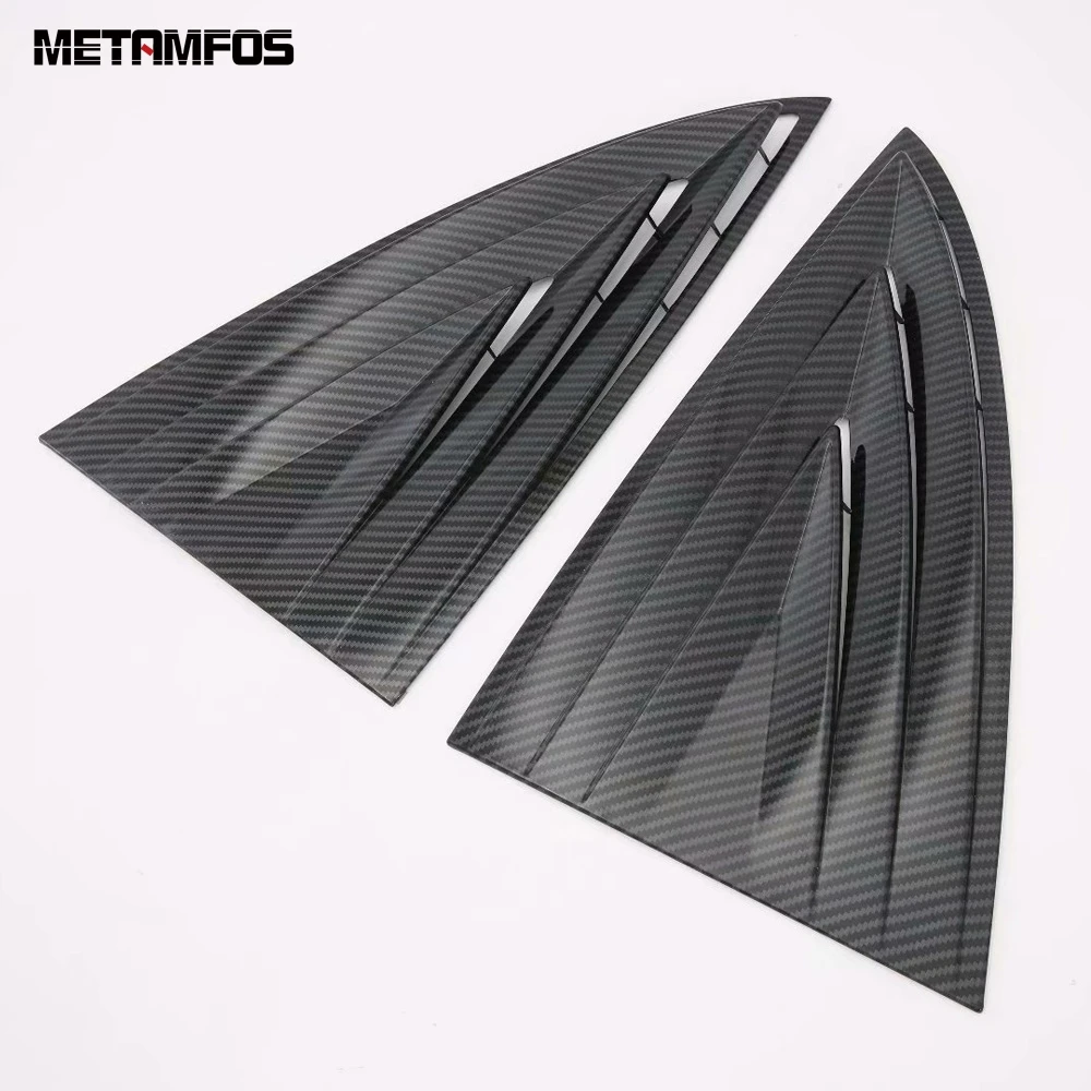 For Tesla Model 3 2018-2021 Carbon Fiber Rear Window C Pillar Cover Trim Triangle Decoration Sticker Accessories Car Styling | Автомобили