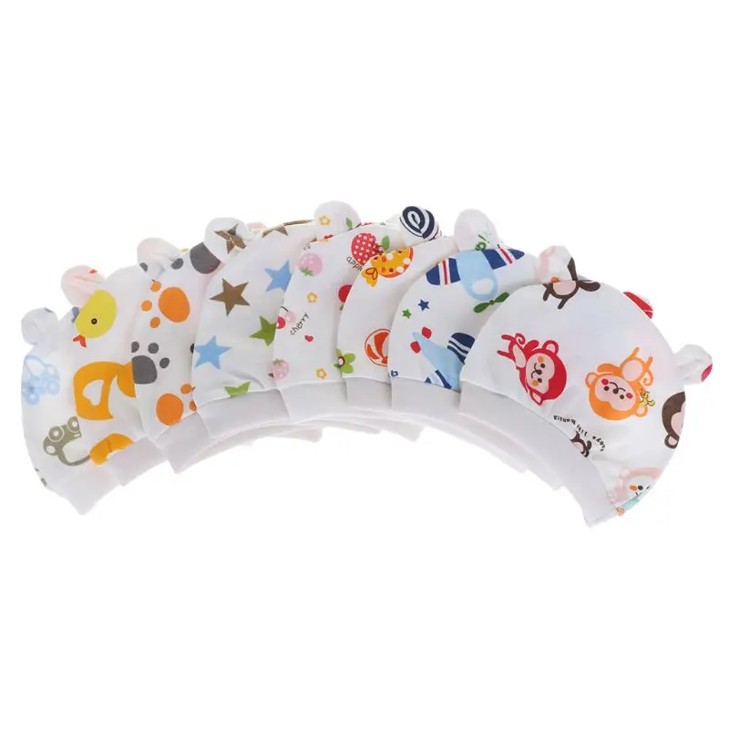 Детская шапка с цветочным принтом милая шапочка для новорожденных мальчиков и