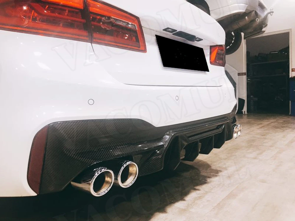 

Dry Carbon Fiber Rear Bumper Lip Diffuser For BMW 5 Series G30 G38 M Sport 2017-2020 M5 Competitive Style Bumper Guard Spoiler