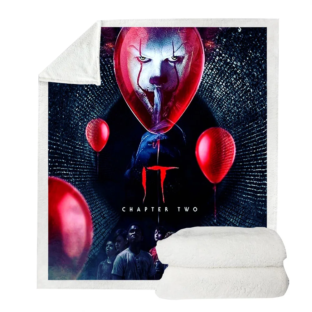 BZKH1375 Stephen King's It Chapter 3d печать путешествия постельные принадлежности выход пледы Флисовое одеяло-покрывало одеяло на искусственном меху диван квилт для софы крышка - Цвет: BZKH1375