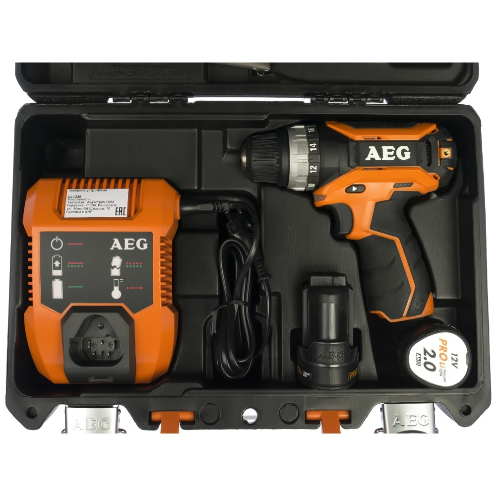 Аккумуляторная дрель-шуруповерт aeg bs 12c2 li-202с 447867 | Инструменты