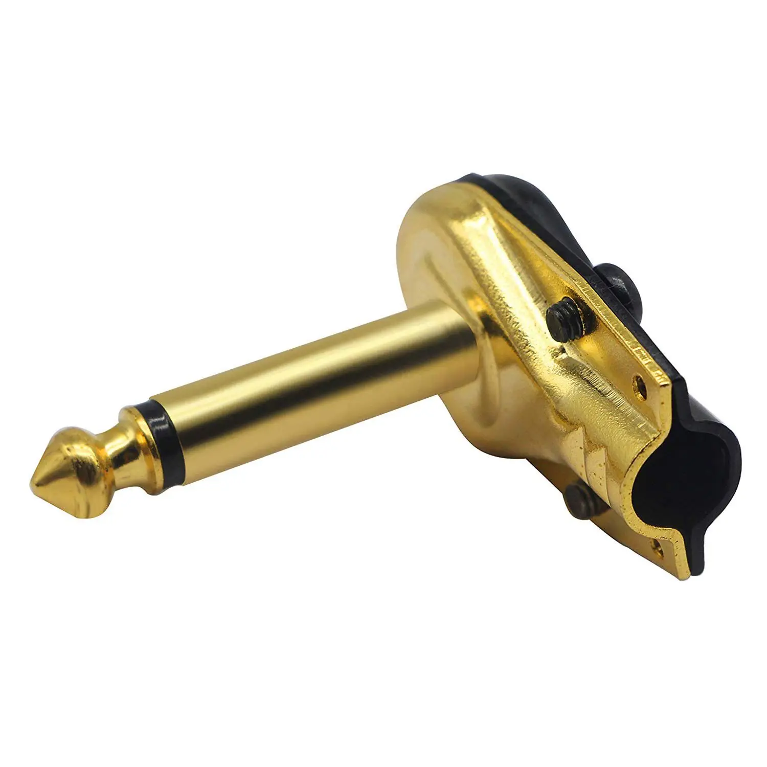 DIY 6.35MM 1/4inch Mono Male Right Angle Pancake Style Plug Connectors for Speaker Patch Cable Golden Plated TS 1/4 In | Электроника