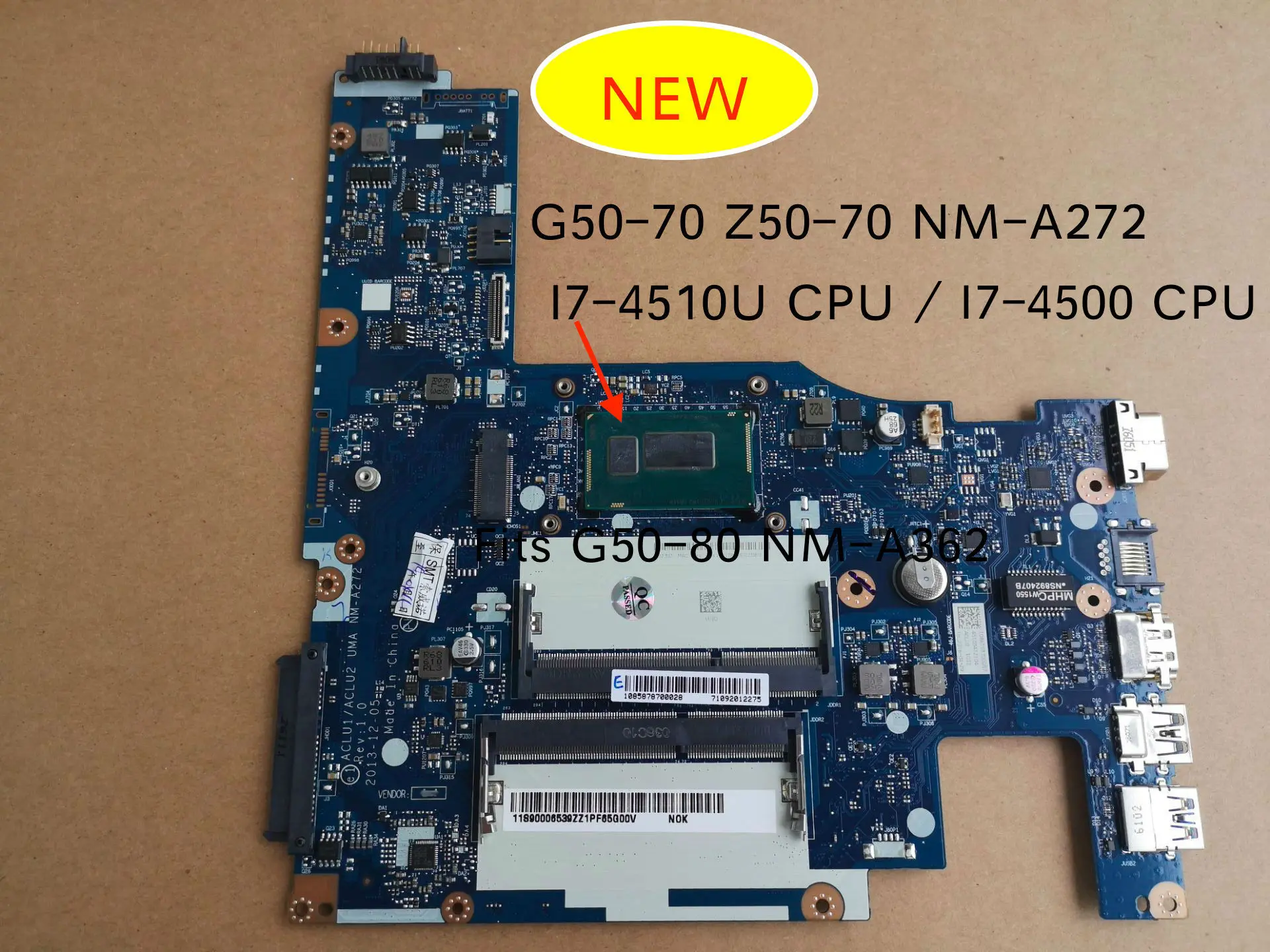 ; Новинка; для lenovo G50-70 G50-70M Z50-70 G50-80 NM-A272 NM-A362 ноутбук материнская плата i7-4510u i7-4500u 5B20G36670