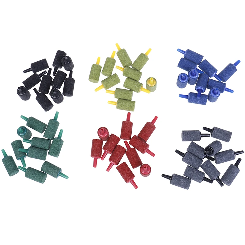 

10pcs/lot Cylinder Bubble Aeration Aerator Air Stone For Aquarium Fish Tank Decoration