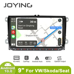 Автомобильный радиоприемник JOYING, Android 10,0, 9 дюймов, Восьмиядерный, 2 din, GPS-навигация, 4G, для VW passat b6, Rapid, Golf, Volkswagen