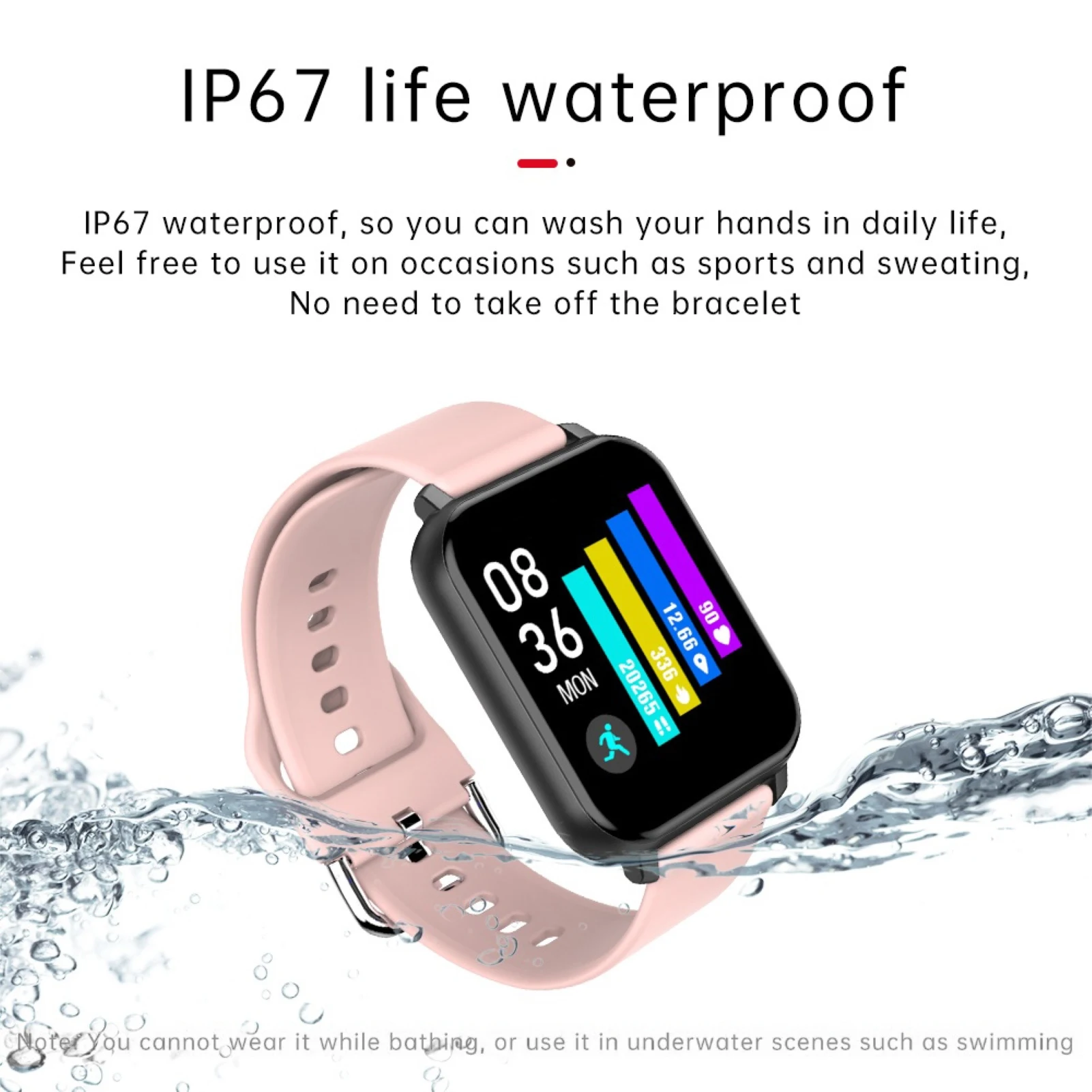 JARAMP Smart Watch Men Full Touch Screen IP67 Waterproof Sport Fitness Band Women Heart Rate Monitor Gaming Smart Bracelet PK P8