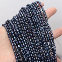natural black freshwater pearl beads rice shape 100 cultured pearls for jewelry making diy elegant bracelet necklace 14