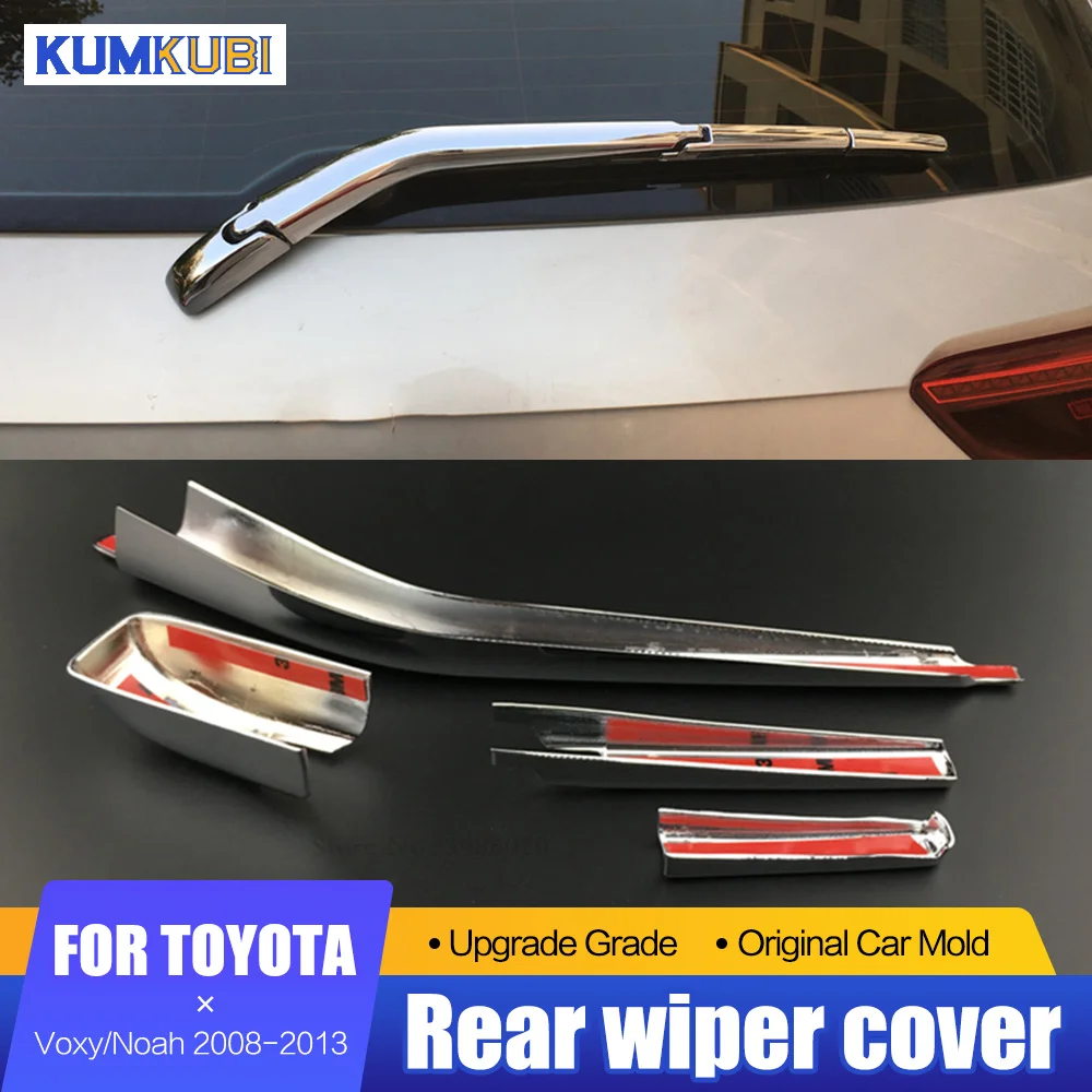 

For Toyota Voxy Noah 70 Series 2008-2013 ABS Chrome Rear Wiper Cover After Window Windscreen Blade Refit Trim Accessories 4Pcs