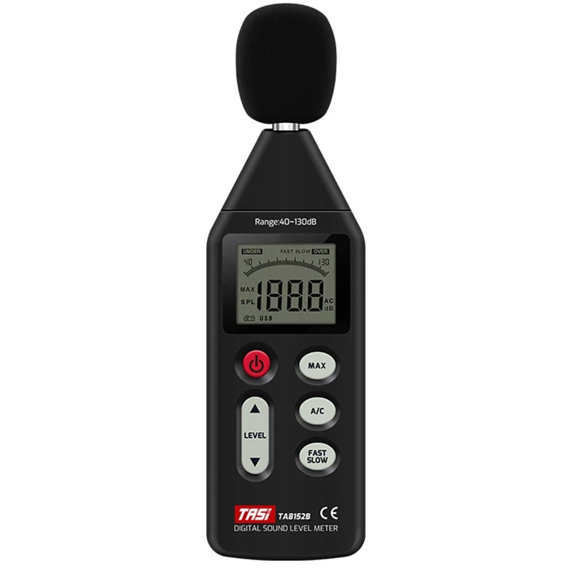 TASI TA8152B Digital Sound Level Meter Noise USB Data Contaction LCD Display 40-130DB Tester Volume Measuring | Инструменты