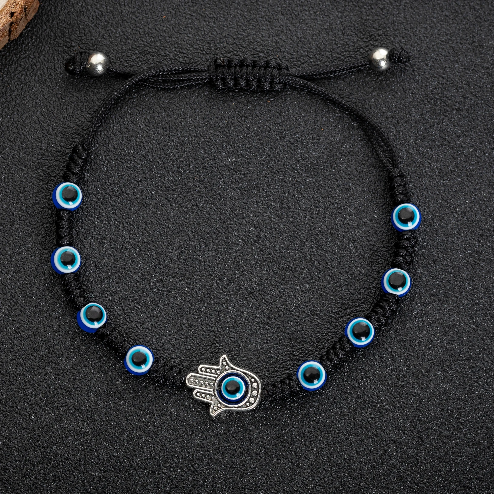 Плетеная нить от сглаза для мужчин и женщин черная плетеная лента с браслет